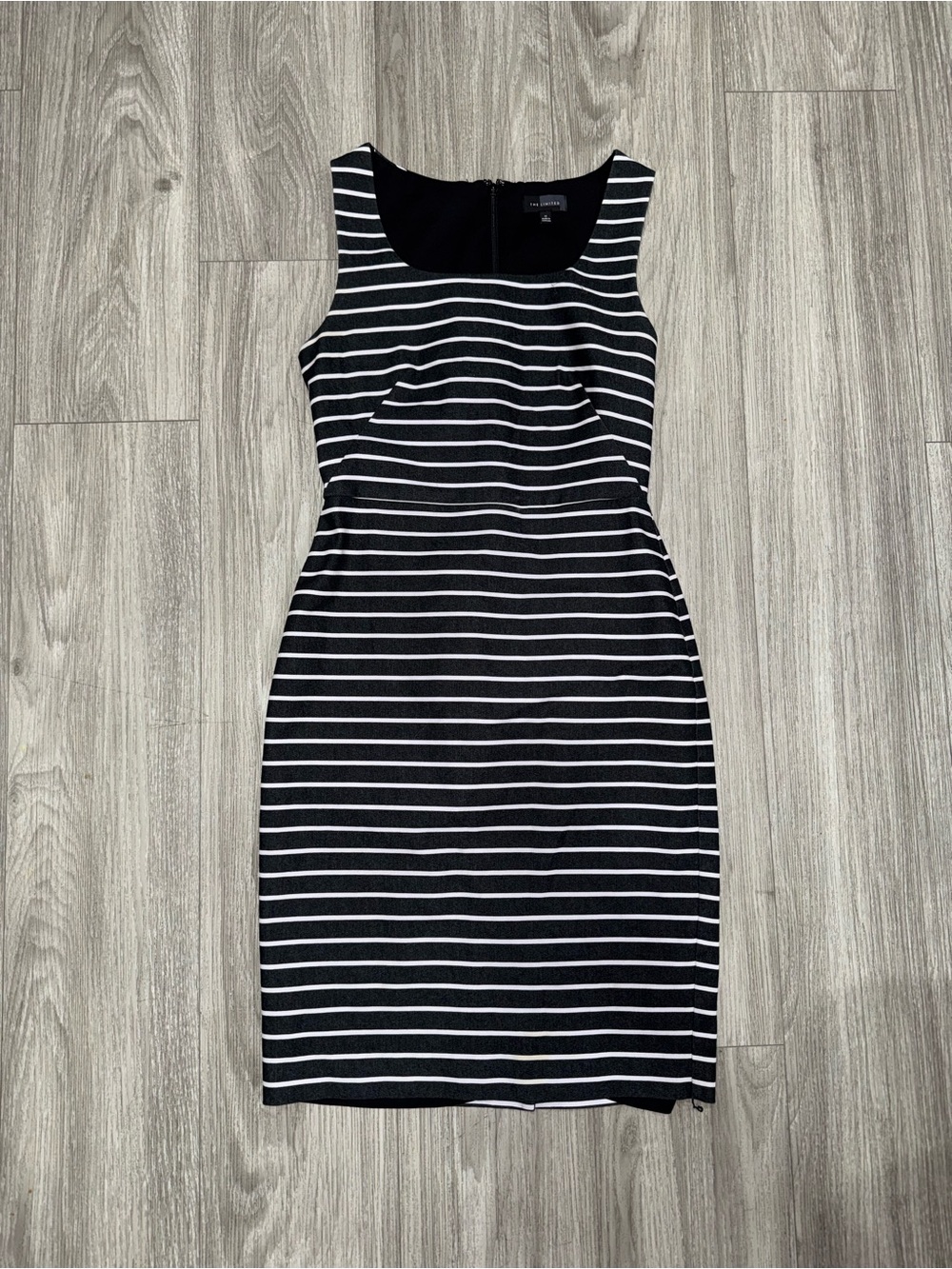 The Limited Black and White Striped Sheath Dress